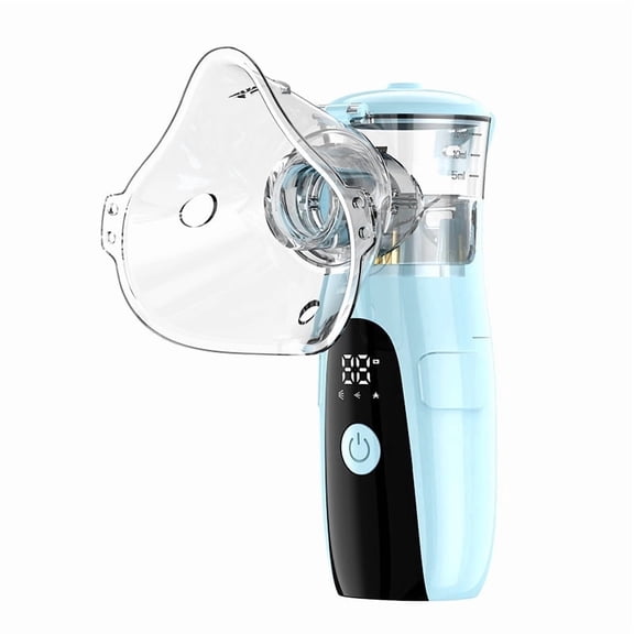 Rechargeable Handheld Atomizer with LED Display for Children - Clean, Quiet, and Large Mist Output - BLUE