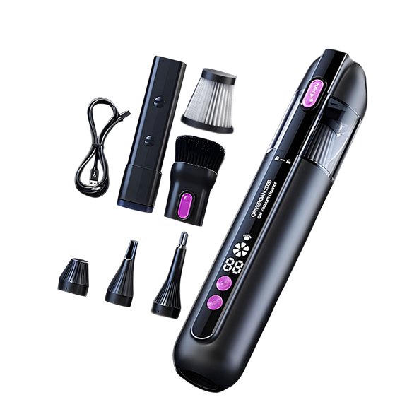 Rechargeable Handheld Dirt Remover With Powerful Suction And LED Light Designed For Vehicle Interior Care