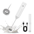 thumbnail image 1 of Rechargeable Handheld Milk Frother, Dual Coil Electric Whisk with 3 Speed Settings. TYPE-C rechargeable stainless steel whisk, perfect for lattes, cappuccinos, matcha, hot chocolate, and creamy foam, 1 of 8