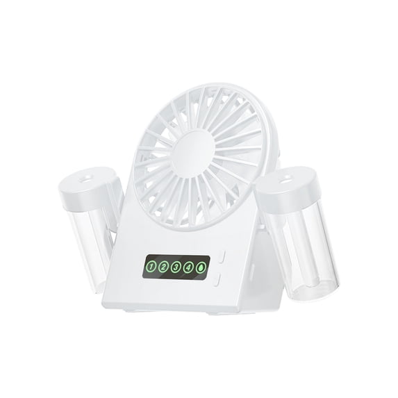 Rechargeable Handheld Mist Fan with 4 Speed Settings, Portable Personal Cooler with Spray & Humidification for Outdoor, Travel, and Office Use