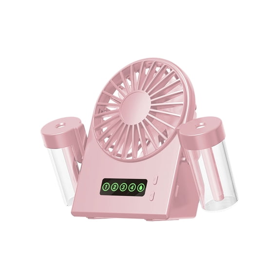 Rechargeable Handheld Mist Fan with 4 Speed Settings, Portable Personal Cooler with Spray & Humidification for Outdoor, Travel, and Office Use