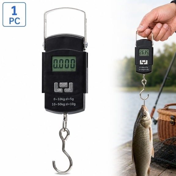 Rechargeable Handheld Scale, 50KG Digital Luggage Scale for Travel, Fishing & Home, with USB Cable