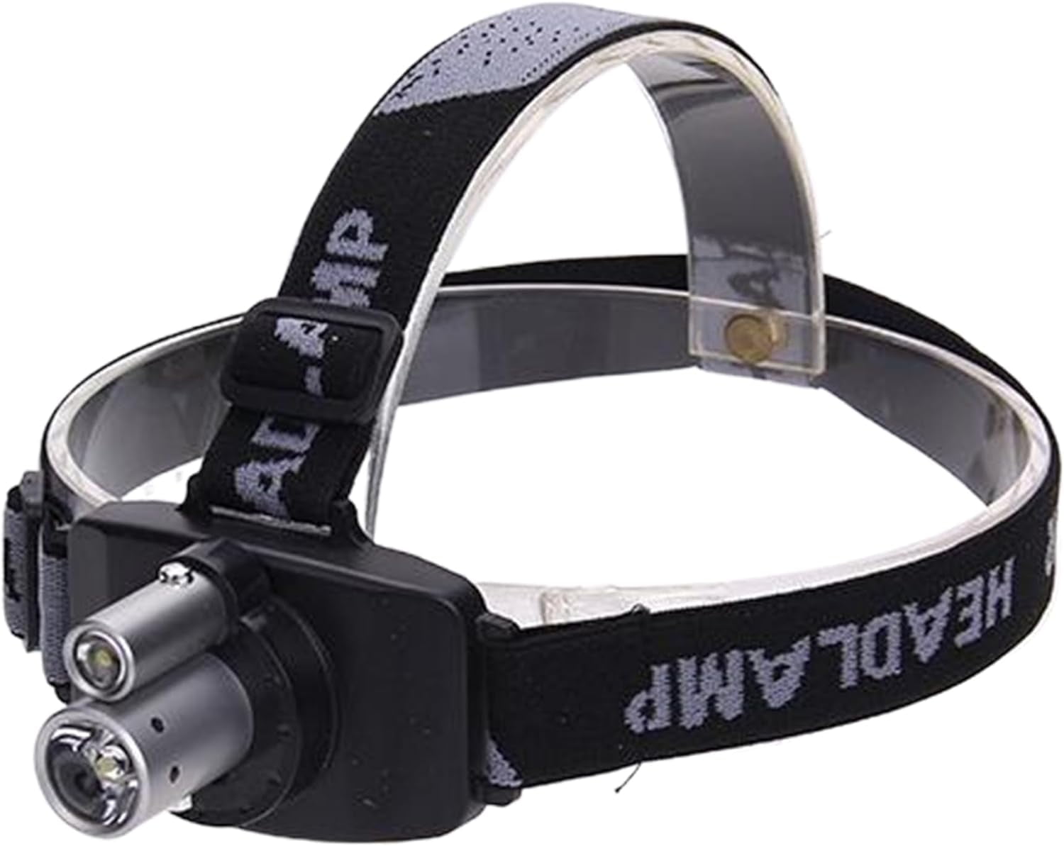 Rechargeable Head-Mounted Flashlight：Head Lamp with A White Light Lamp Tube and A Small Laser Lamp, Led Headlight for Fishing, Running at Night,Camping,Cycling
