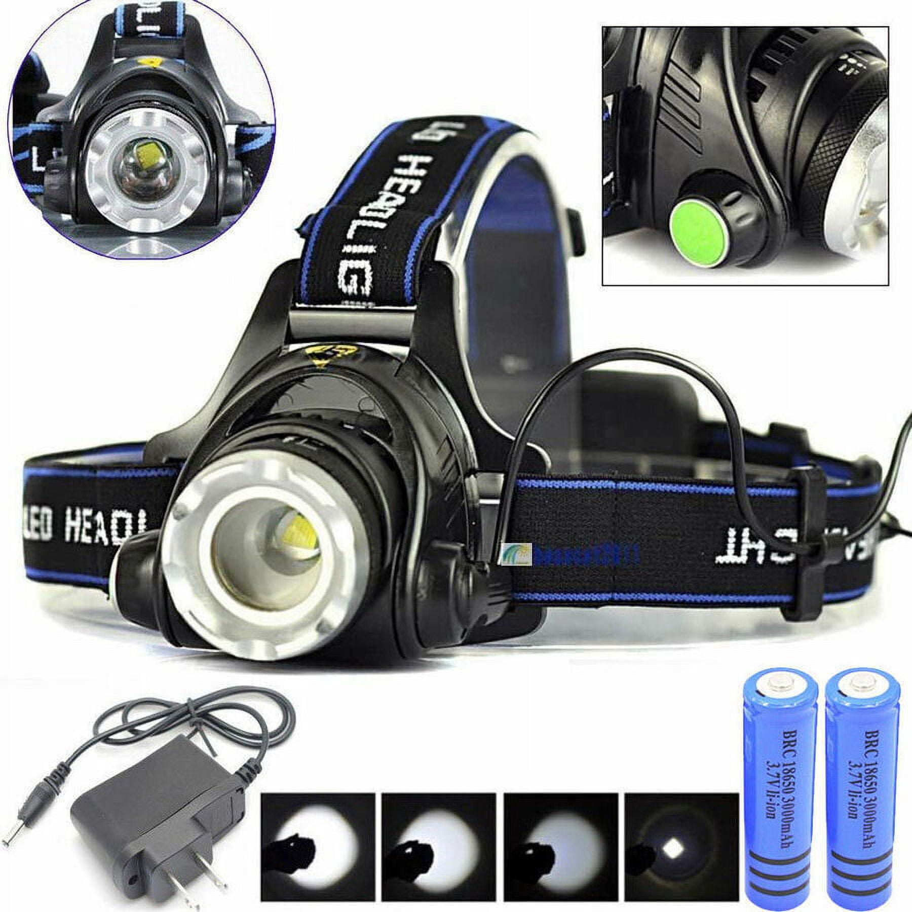 Rechargeable Head light T6 LED Tactical Headlamp Zoomable 
