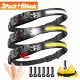 thumbnail image 1 of Rechargeable Headlamp 230° Wide Beam, Motion Sensor COB&LED Headlamp, 5 Modes Headlamps For Adults, Bright Headlight For Work, Camping, 1 of 13