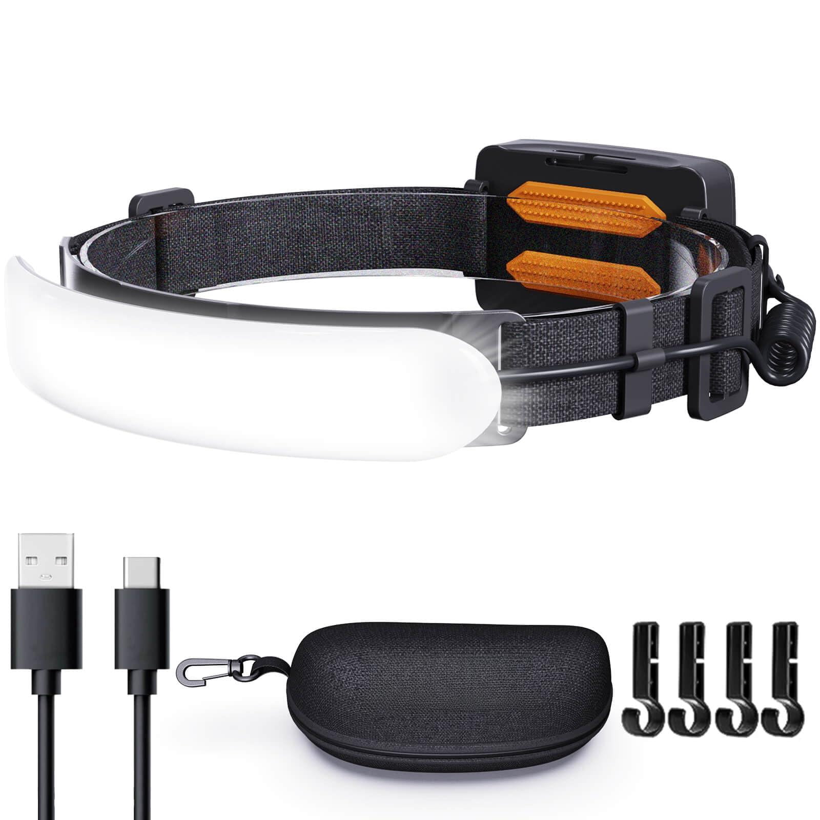Rechargeable Headlamp Pro 5000mah 1500 Lumen Super Bright 230°beam Led Head Lamp Headlights For Forehead 3 Modes Ipx6 Headlamps Adults Camping/hiking/hard Hat/mechanic