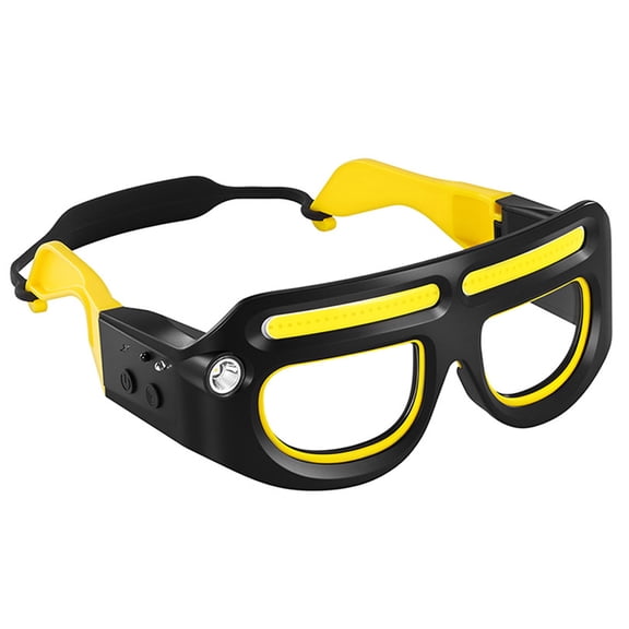Rechargeable Headlight Headlamp Glasses Including 6 Lighting Setting For Night Running Biking
