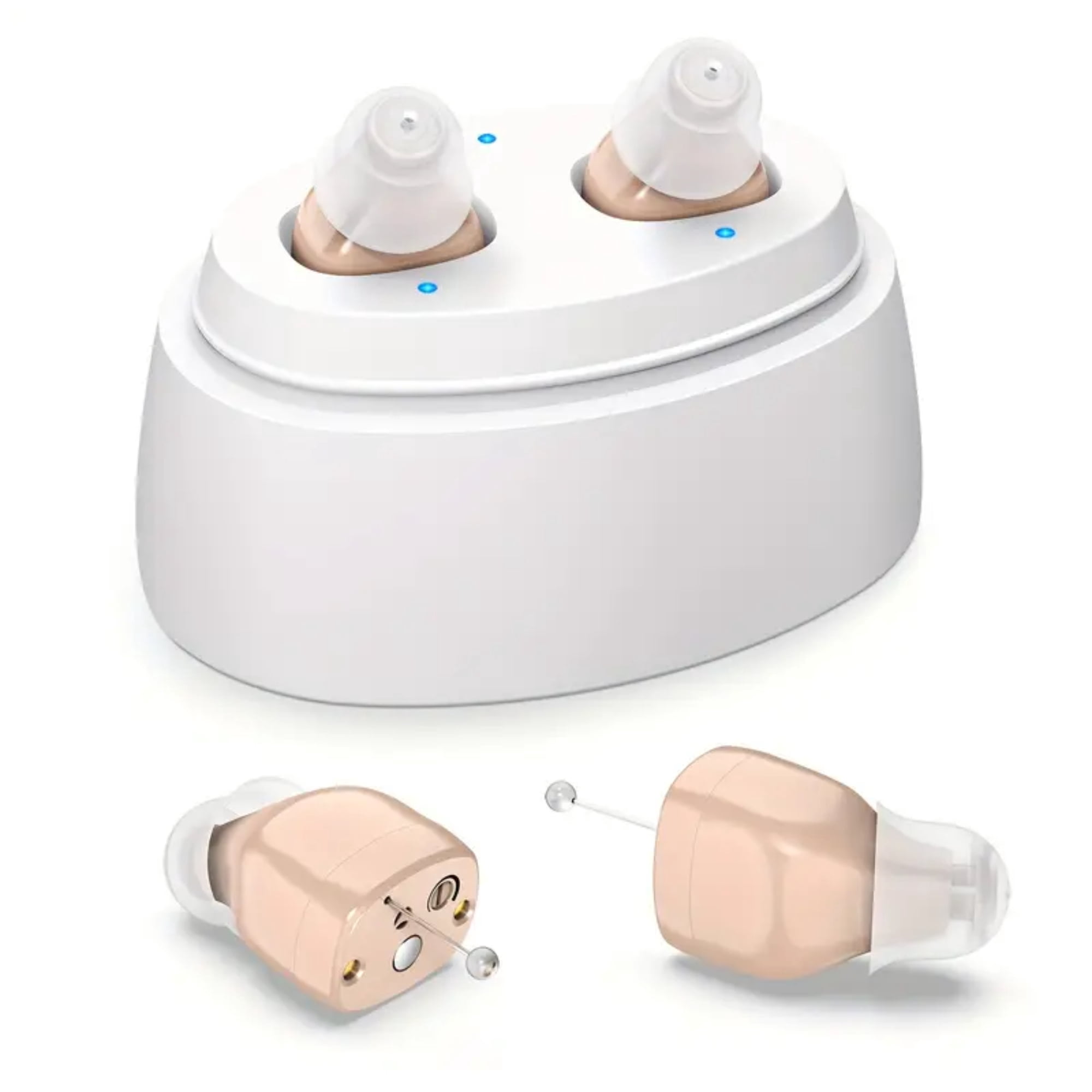 Rechargeable Hearing Aids For Seniors With Noise Canceling,Hearing Amplifier For Adults,Digital In Ear Hearing Aids, Hearing Assist Devices With Volume Control Magnetic Contact Charging Box