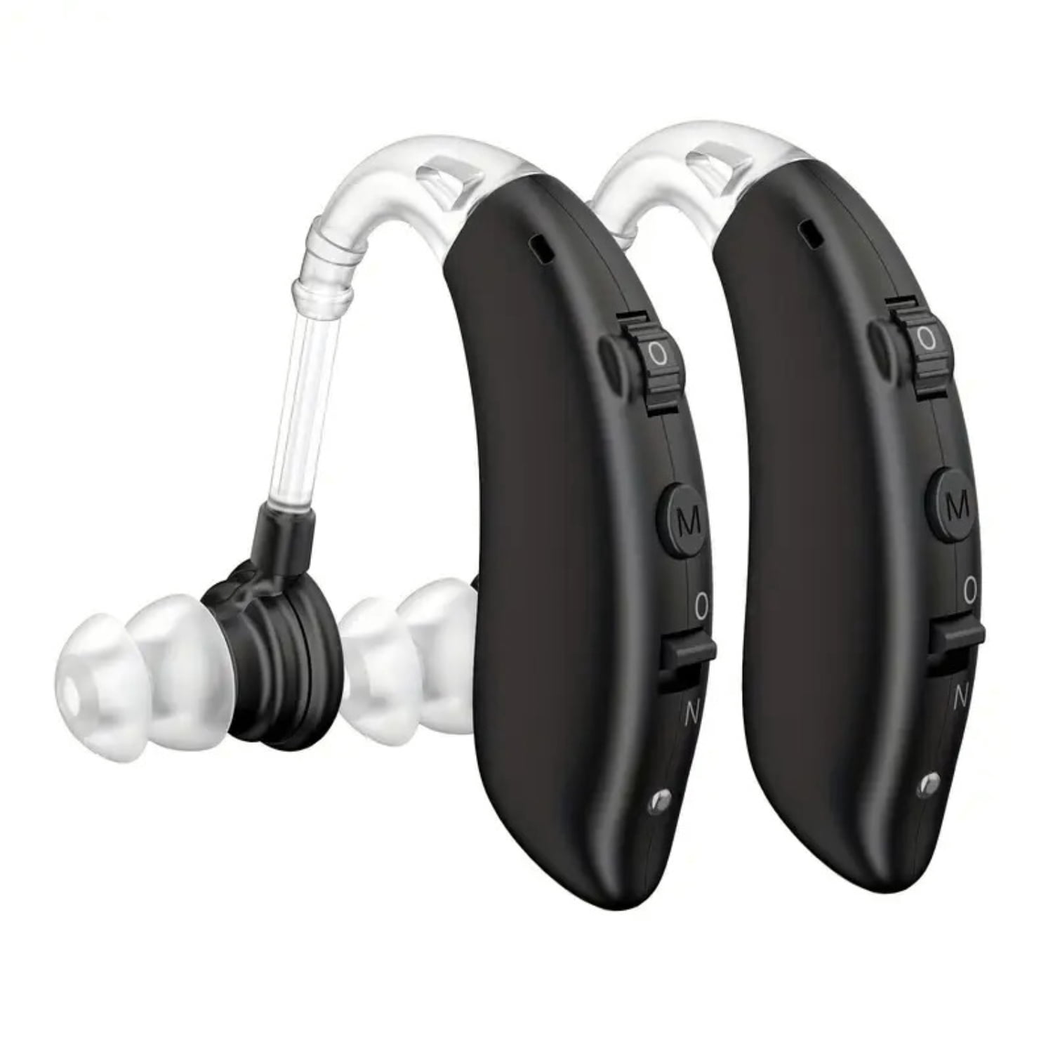 Rechargeable Hearing Aids for Seniors with Noise Cancelling,Hearing Loss Hearing Amplifiers,Digital Hearing Aid,Sound amplifier with Volume Control,Black
