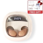 AuyeeSnc Rechargeable Hearing Aids Super Mini True OTC Digital Chip,Big Button,LED Display, Invisible,Auto On/Off