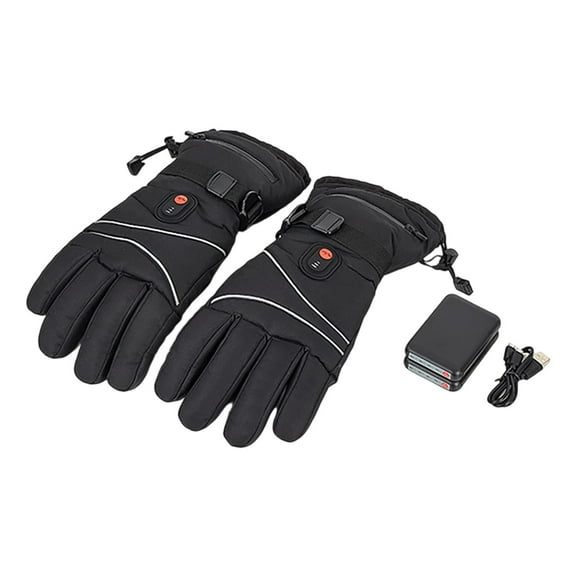 Rechargeable Heated Gloves with 4000mAH Battery & 3-Level Heating - Touchscreen Waterproof Electric Warm Gloves for Motorcycle Riding, Skiing, Hunting & Outdoor Winter Work