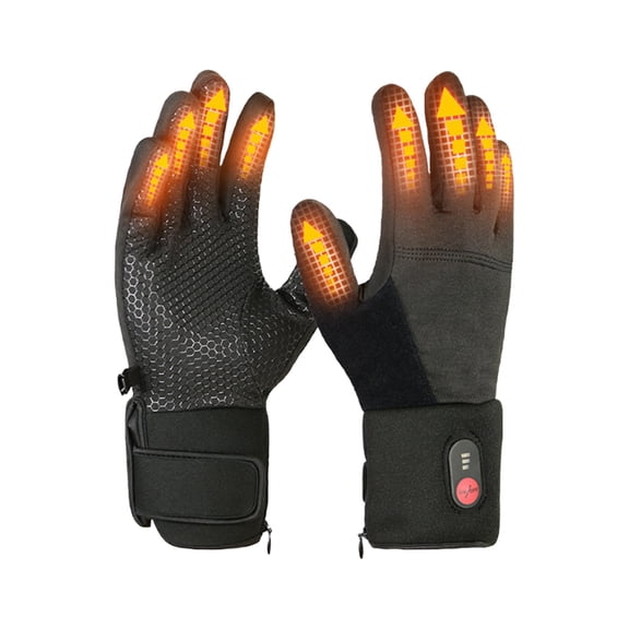 Rechargeable Heated Gloves with Digital Display & Smart Thermostatic Control - Electric Hand Warmers for Outdoor Work, Winter Cycling, Skiing & Motorcycle Riding (XXL)