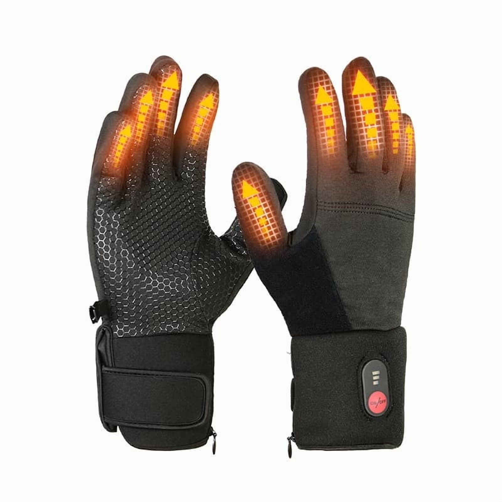 Rechargeable Heated Gloves for Men and Women, Smart Battery Powered Winter Thermal Gloves for Skiing, Outdoor Sports, Cold Weather, Hunting, Motorcycle, Arthritis Pain Relief, Electric Heating