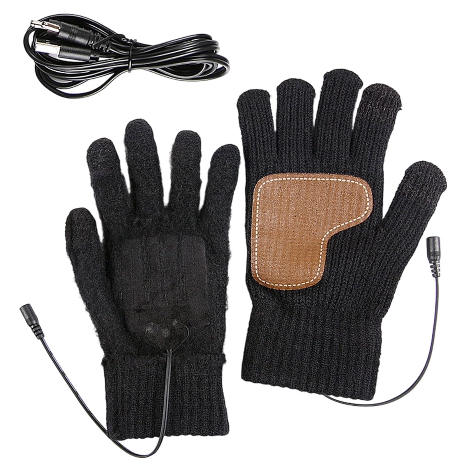 Rechargeable Heated Gloves for Men and Women with Touchscreen Compatibility Polyester Thermal Heating Winter Gloves 5V USB Hand Warmers for Outdoor Activities Cycling Skiing and Cold Weather