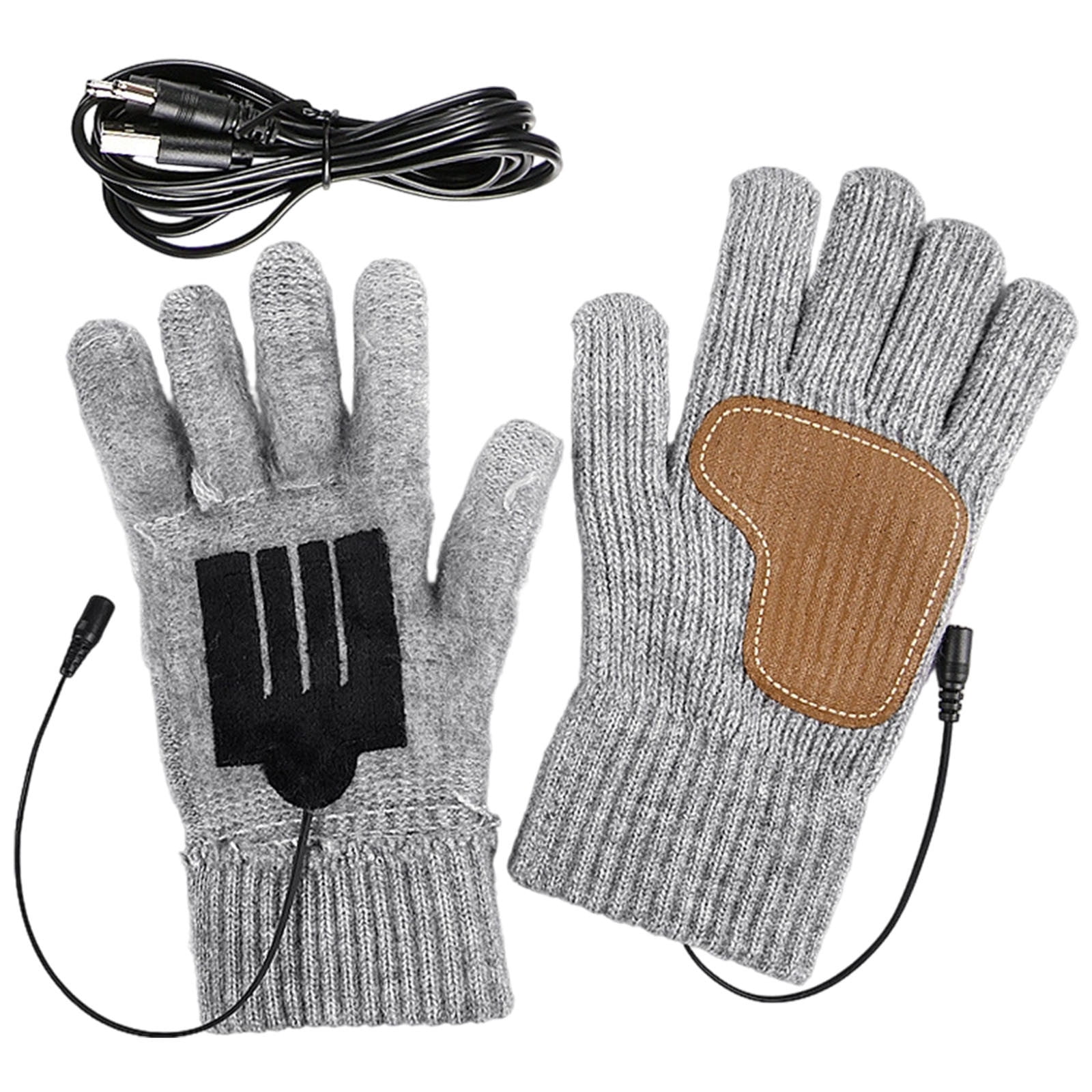 Rechargeable Heated Gloves for Men and Women with Touchscreen Compatibility Polyester Thermal Heating Winter Gloves 5V USB Hand Warmers for Outdoor Activities Cycling Skiing and Cold Weather