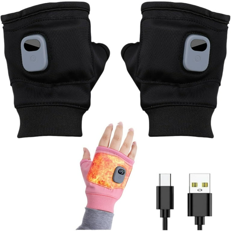 Rechargeable Heated Gloves, Portable Heating Gloves with Digital