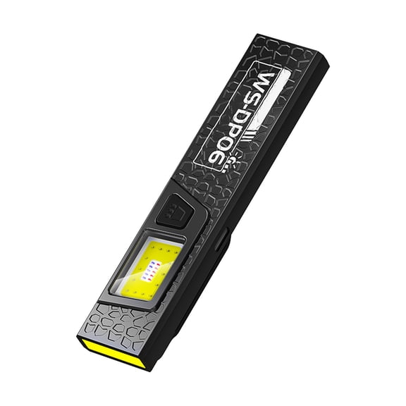 Rechargeable High Power Slim Pocket LED Flashlight USB C Compact Flat Light For Home Camping Emergency Outdoor Use