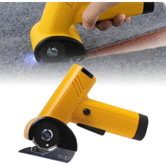 Rechargeable High-Speed Cardboard Cutter, 4.2V Cordless Electric Rotary Cutter with LED Light Cutting 0.43 Inch Thickness for Fabric Leather Carpet Plastic