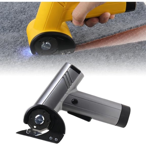 Rechargeable High-Speed Cardboard Cutter, 4.2V Cordless Electric Rotary Cutter with LED Light Cutting 0.43 Inch Thickness for Fabric Leather Carpet Plastic