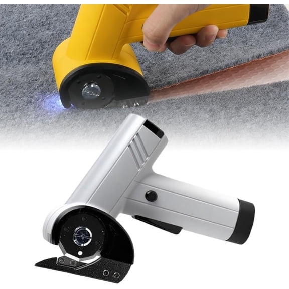 Rechargeable High-Speed Cardboard Cutter, 4.2V Cordless Electric Rotary Cutter with LED Light Cutting 0.43 Inch Thickness for Fabric Leather Carpet Plastic
