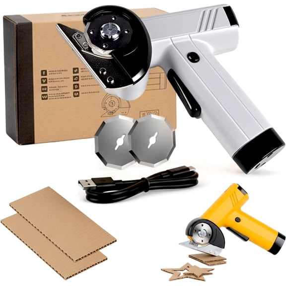 Rechargeable High-Speed Cardboard Cutter Cordless Electric Scissors,Card Board Cutter Tool, Fast Charging, Four Speed Settings Power Electric Scissors for Cardboard, Leather