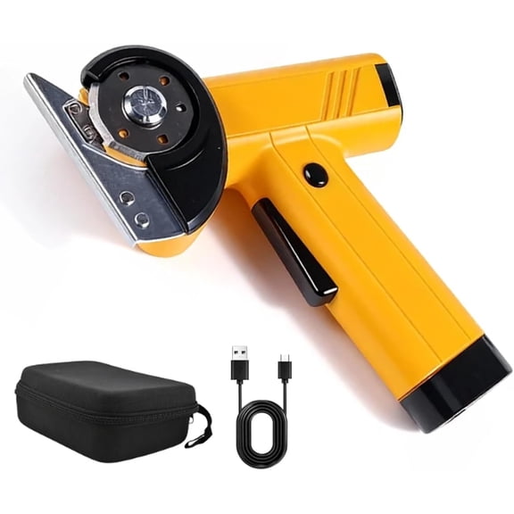 Rechargeable High-Speed Cardboard Cutter, Powerful Cordless Electric Scissors with LED Light & USB Charging, Four Speed Settings Low Vibration Mini Box Cutter