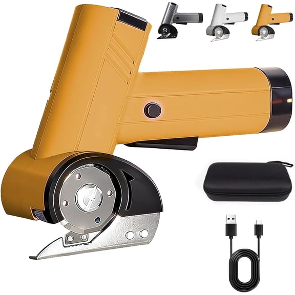 Rechargeable High-Speed Cardboard Cutter, Rechargeable Cardboard Box Cutter,4v Powerful Fabric Scissors with LED Light, Heavy Duty Power, for Cloth, Cardboard, Leather