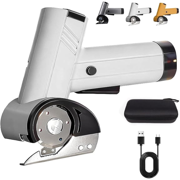 Rechargeable High-Speed Cardboard Cutter, Rechargeable Cardboard Box Cutter,4v Powerful Fabric Scissors with LED Light, Heavy Duty Power, for Cloth, Cardboard, Leather