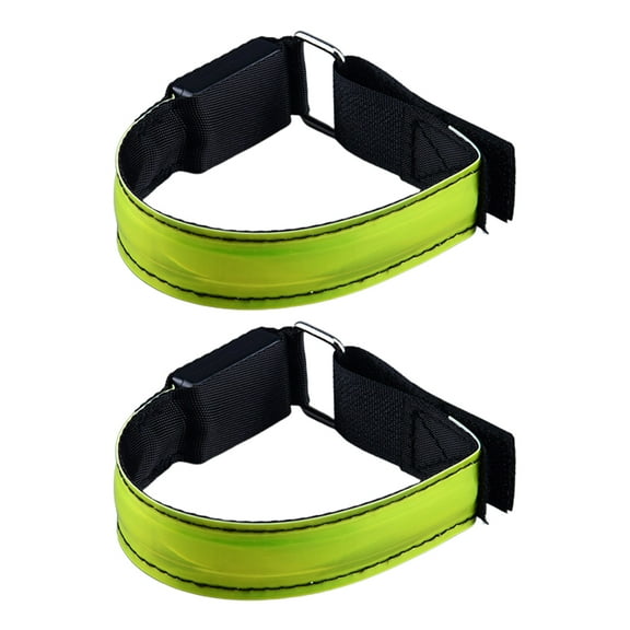 Rechargeable, High Visibility LED Wrist Arm Ankle Light Up Bands for Running Night Walking