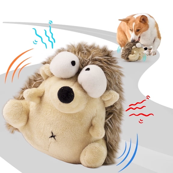 Rechargeable Interactive Dog Toy Motion Activated Vibrating Bouncing Jump Ball Bit Resistant Squeaky Wiggle Plush Toy