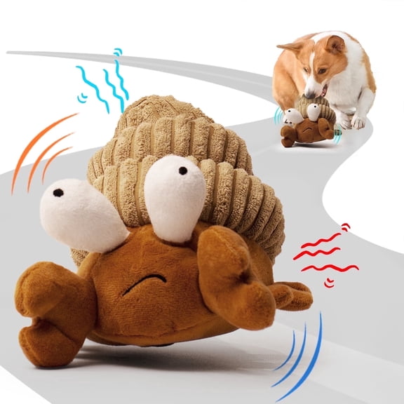 Rechargeable Interactive Dog Toy Motion Activated Vibrating Bouncing Jump Ball Bit Resistant Squeaky Wiggle Plush Toy