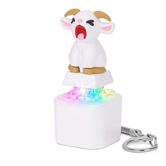 Rechargeable Keycap Fidget Toy Mechanical Click Button, USB Charging Stress Relief Sensory Toy, Portable Keychain Desk Office Relaxation Accessory, Pocket Anxiety Relief Gift