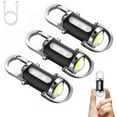 thumbnail image 1 of Rechargeable Keychain Flashlights, 800 Lumens EDC Mini Flashlights, COB Keychain Work Light Flashlights 7 Light Modes, Bright Mini Keychain Light for Walking, Searching and Hiking(3pcs), 1 of 8