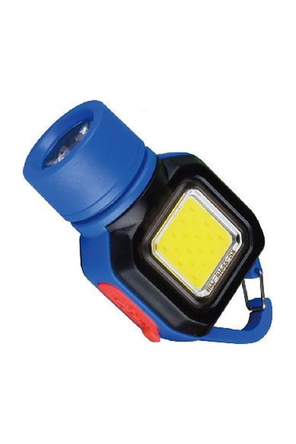Rechargeable Keychain Work Light, 600 Lumens COB LED Flashlight with Battery Display, Portable Mini Work Lamp with 5 Modes for Camping, Hiking, Emergency