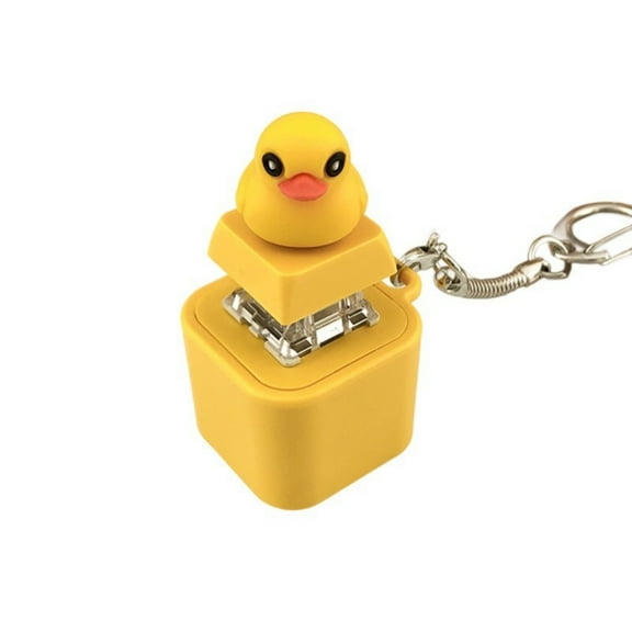 Rechargeable Keypad Toy, Clicking Sound Sensory Stress Relief Keychain for Adults, Glowing Desk Ornament