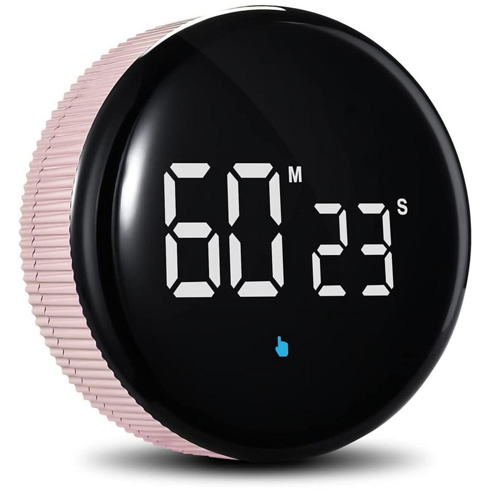 Rechargeable Kitchen ,Magnetic Productivity Timer with LED Display,Digital  Classroom Visual Timer (Pink) 
