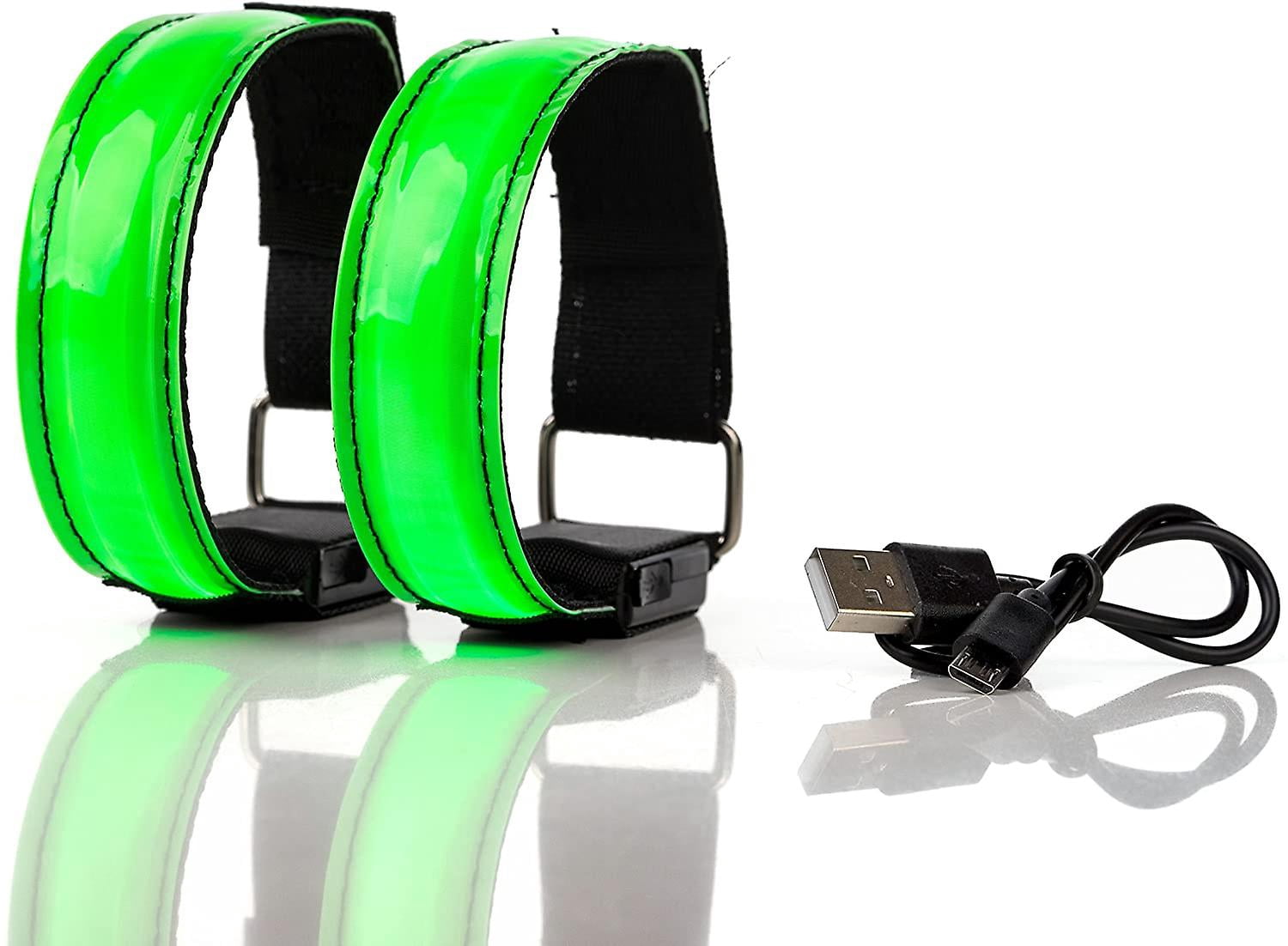 Rechargeable LED Armband, Jogging, Running Light Strip - Safety Light ...