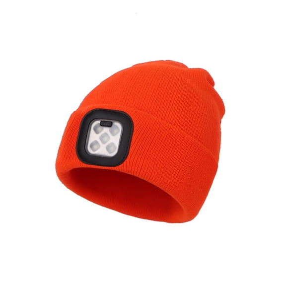 Rechargeable LED Beanie Hat with Light - Hands-Free Headlamp, Removable Light Cap Suitable for Camping,,, Christmas & Night Outdoor Activities - - Flashlight Hat with Lithium (No External)