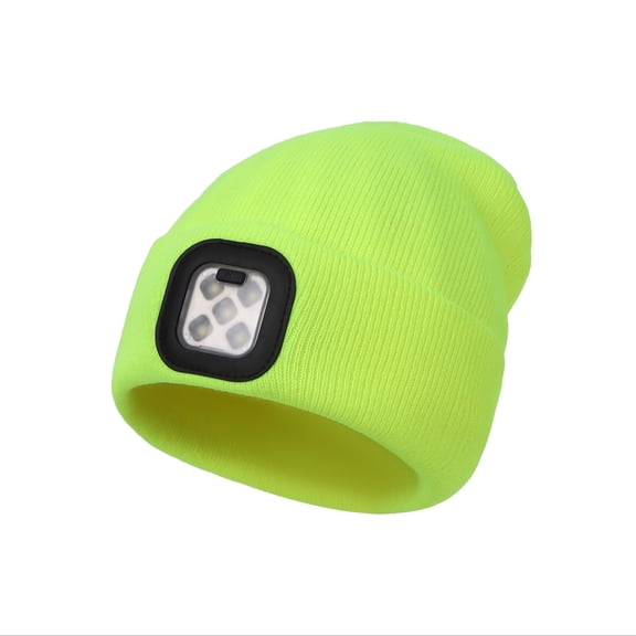 Rechargeable LED Beanie Hat with Light - Hands-Free Headlamp, Removable Light Cap Suitable for Camping,,, Christmas & Night Outdoor Activities - - Flashlight Hat with Lithium (No External)