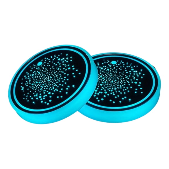 Rechargeable LED Beverage Mat Auto Start Stop 2.7'' Diameter Colourful LED Coasters Nighttime Vehicle Designs