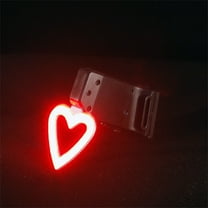 Rechargeable LED Bike Tail Light | Heart Shape Rear Cycling Light | 5 Lighting Modes | USB Charging | Waterproof | Easy Install | Fits Handlebar Helmet Seatpost | Ultra Bright Safety Reflector |