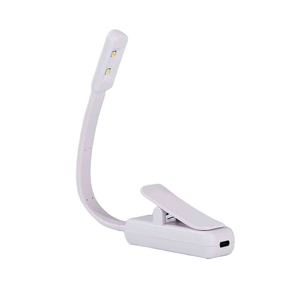 Rechargeable LED Book Light for Bed Reading - USB Clip On Lamp with 3 Brightness Levels, Eye Protection Glare Free Light, Perfect Night Reader Gift for Adults & Students | White KTFgvq