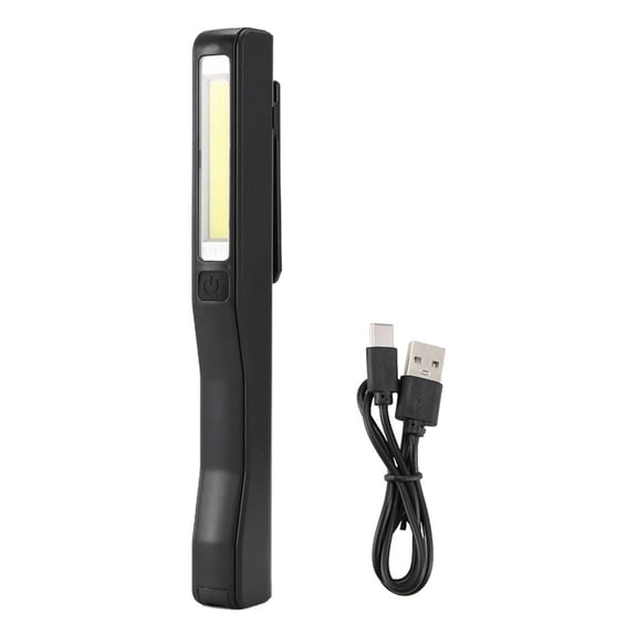 Rechargeable LED COB Portable Camping Work Inspection Light Lamp Hand Torch Magnetic for Household Workshop Automobile black