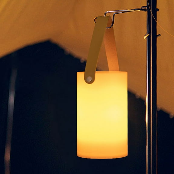 Rechargeable LED Camping Lantern, 3-Color Dimmable Tent Light with USB Charging, Portable Outdoor Emergency Lamp, Shatterproof Hanging Decor Ambient Lighting