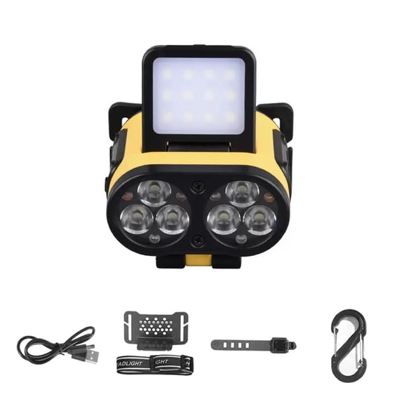 Rechargeable LED Cap Lights Adjustable Headlamp Waterproof Clip on Cap Lights For Outdoor Work Camping Emergency