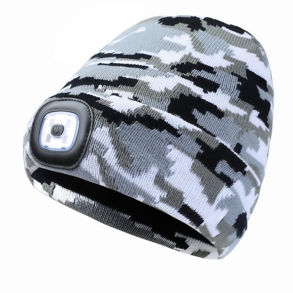 Rechargeable LED Cap for Night Running and Outdoor Adventures with Three Light Hands-Free Headlamp Cap for Camping Winter Activities Lightweight USB Rechargeable Heating Headwear