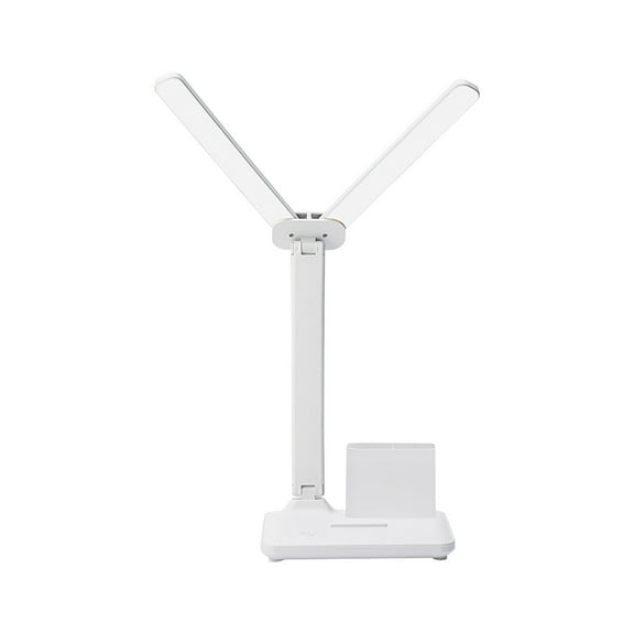 Rechargeable LED Desk Lamp, Double Lighting Eye Protection Reading Lamp, 3 Color Modes Stepless Dimming USB Charging Foldable Bedside Lamp