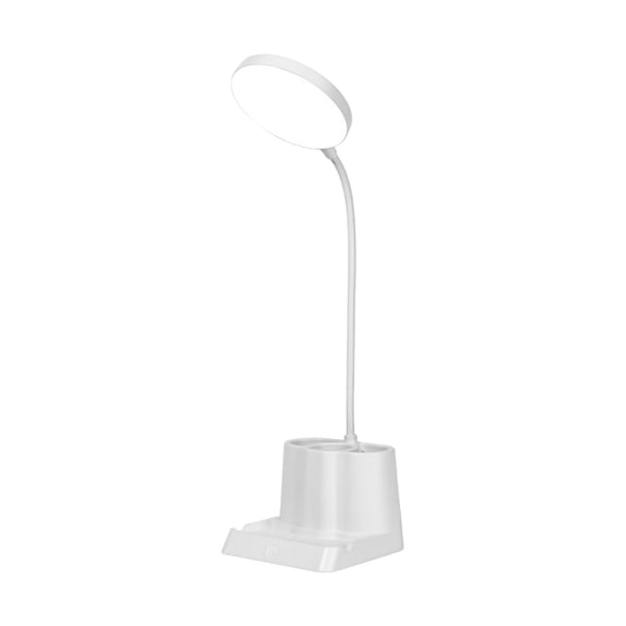 Rechargeable LED Desk Lamp for Kids & College Students - Eye Protection Learning Light with Touch Control, Dimmable Brightness, and Pen Holder, Ideal for Home & Dorm Use