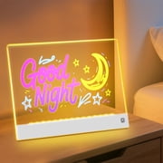 Rechargeable LED Drawing Board - 13.8x9.8 Inch Light Up Doodle Board with 7 Colors, Portable Acrylic Writing Tablet & Dry Erase Board with Stand, Led Drawing Tablet As Gift for Girls & Boys