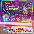Rechargeable LED Drawing Board for Kids,14 Inch Light Up Glow Doodle ...